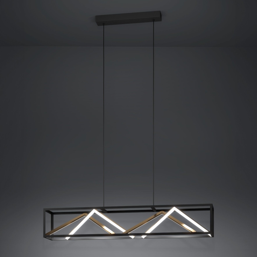 Eglo - LED Żyrandol ściemnialny na lince LED/46W/230V 2700-6500K czarny/złoty + zdalne sterowanie
