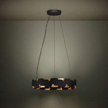 Eglo - LED Żyrandol ściemnialny na lince LED/72W/230V 3000K czarny/złoty