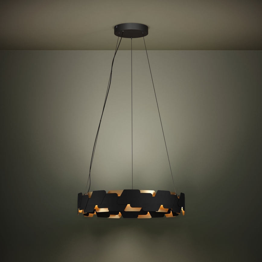 Eglo - LED Żyrandol ściemnialny na lince LED/72W/230V 3000K czarny/złoty