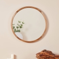 Eglo - Lustro ścienne o średnicy 70 cm, brązowe