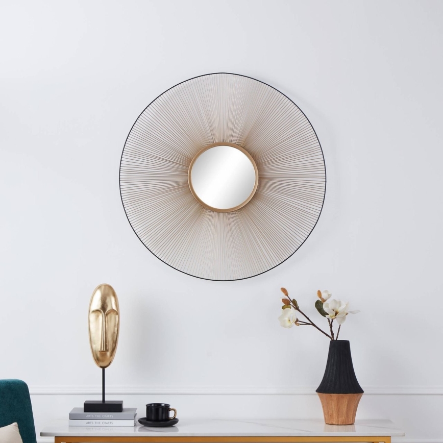 Eglo - Lustro ścienne śr. 76 cm złoty/czarny