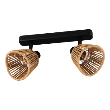 Eglo - Oprawa punktowa 2xE14/10W/230V czarna/beżowa