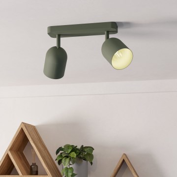 Eglo - Oprawa punktowa 2xE14/40W/230V zielona