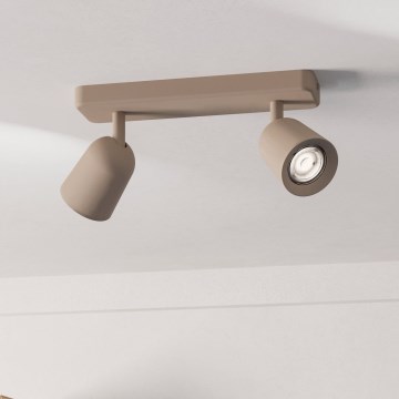 Eglo - Oprawa punktowa 2xGU10/10W/230V beżowa