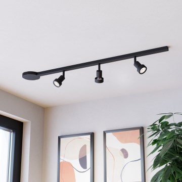 Eglo - Oprawa punktowa 3xGU10/10W/230V czarna