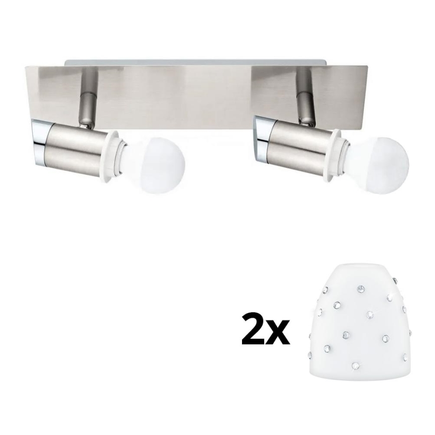 Eglo - Oprawa punktowa LED MY CHOICE 2xE14/4W/230V matowy chrom/biały