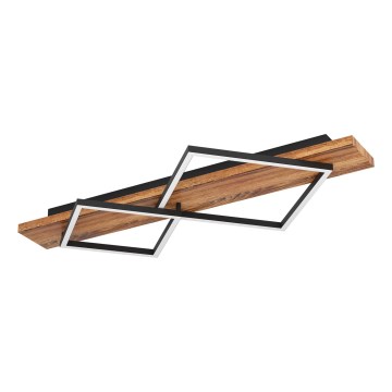 Eglo - Oprawa sufitowa LED/13W/230V + LED/15W czarny/brązowy