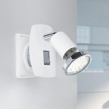 Eglo - Oprawa wtyczkowa LED 1xGU10/2,8W/230V biała