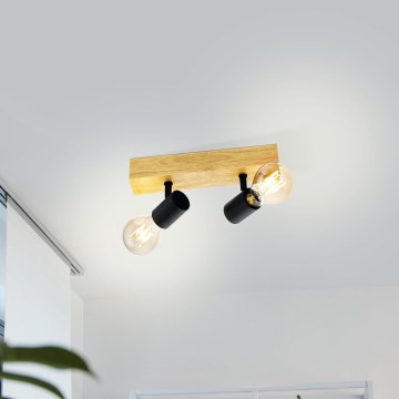 Eglo - Oświetlenie punktowe TOWNSHEND 2xE27/60W/230V - FSC certyfikowano
