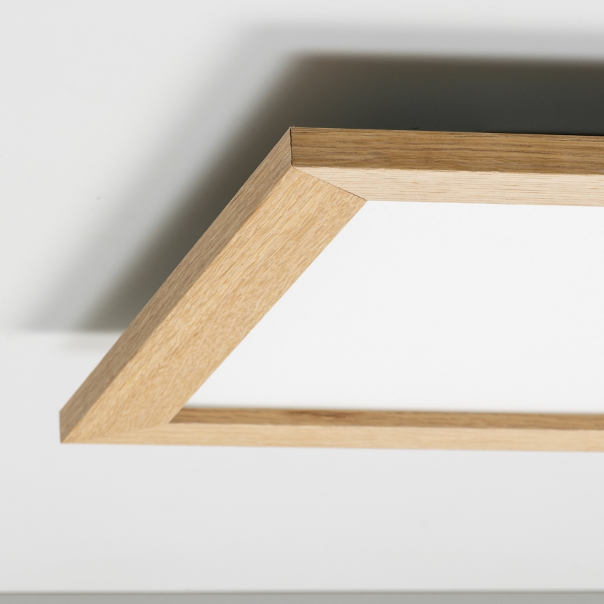 Eglo - LED RGB ściemnialny natynkowy panel SALOBRENA-C WOOD LED/40W/230V 2700-6500K 49,5x49,5 cm brązowy + pilot zdalnego sterowania