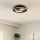 Eglo - Plafon LED/14W/230V + LED/8,5W śr. 38 cm czarny/złoty