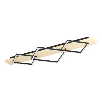 Eglo - Plafon LED 2xLED/13W/230V + LED/16W czarny/beżowy