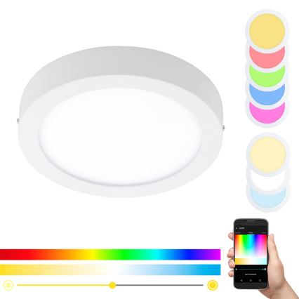 Eglo - Plafon ściemnialny RGBW FUEVA-C LED/21W/230V