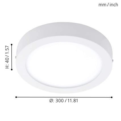 Eglo - Plafon ściemnialny RGBW FUEVA-C LED/21W/230V