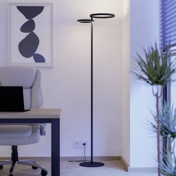 Eglo - ściemnialna lampa stojąca LED/16W/230V + LED/12W czarna