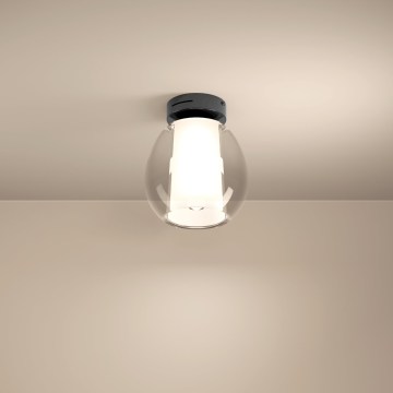 Eglo - Ściemnialna lampa sufitowa LED/5,5W/230V + LED/1,6W 2200-6500K śr. 25 cm czarny chrom + pilot zdalnego sterowania
