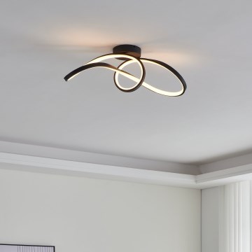 Eglo - Ściemnialna lampa sufitowa RGBW LED/22W/230V 2700-6500K czarny