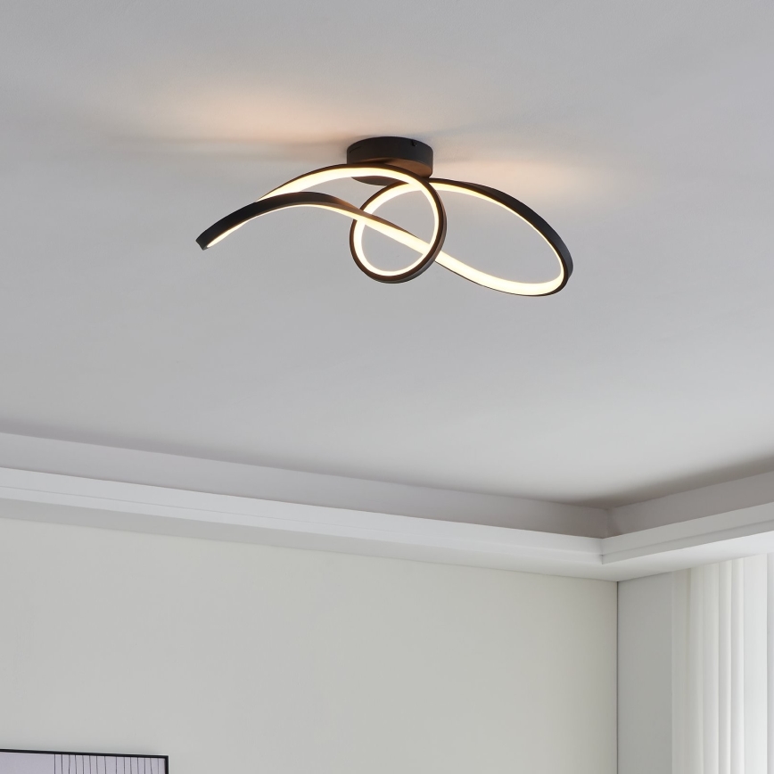 Eglo - Ściemnialna lampa sufitowa RGBW LED/22W/230V 2700-6500K czarny