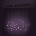 Eglo - ściemnialna lampa wisząca na lince 8xLED/4,2W/230V czarny/przezroczysty