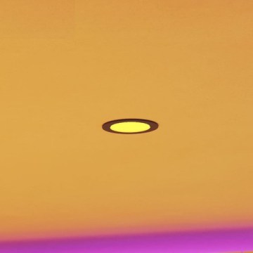 Eglo - ściemnialna oprawa sufitowa wpuszczana LED RGBW do łazienki LED/5W/230V 2700–6500K Ø 12 cm IP44 czarna