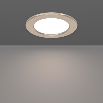 Eglo - ściemnialna wpuszczana oprawa łazienkowa LED RGBW, 5W/230V, 2700–6500K, Ø12 cm, IP44, matowy chrom