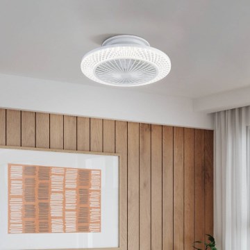 Eglo - Ściemnialny sufitowy wentylator LED 3xLED/12,6W/230V 2700-6500K Ø 55 cm biały + pilot zdalnego sterowania