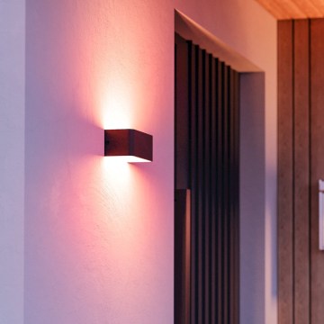 Eglo - Ściemnialny zewnętrzny kinkiet LED RGBW LED/10W/230V 2700-6500K IP55 czarny