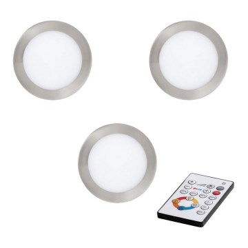 Eglo - SET 3x LED Ściemniana lampa wpuszczana TINUS LED/11W/230V + pilot