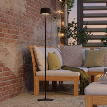 Eglo - Solarna ładowalna dotykowa lampa stojąca LED/2,8W/3,7V 1800 mAh IP44 czarna