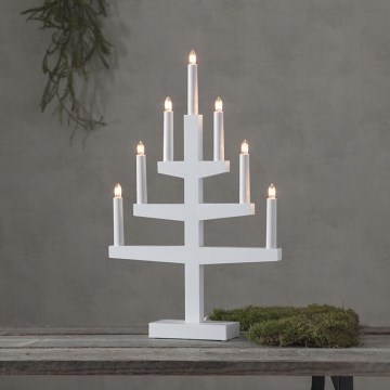Eglo - Świecznik bożonarodzeniowy 7xE10/3W/230V biały