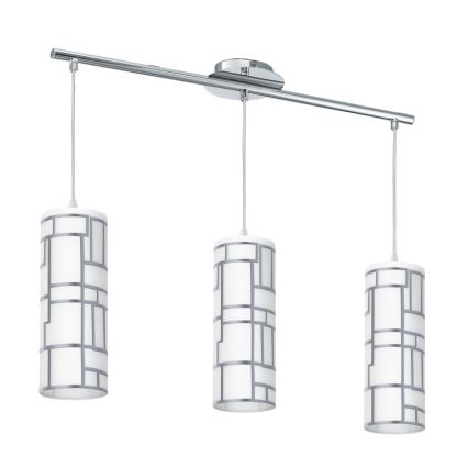 Eglo - Szkło zamienne do żyrandola i lampa BAYMAN biały/chrom błyszczący