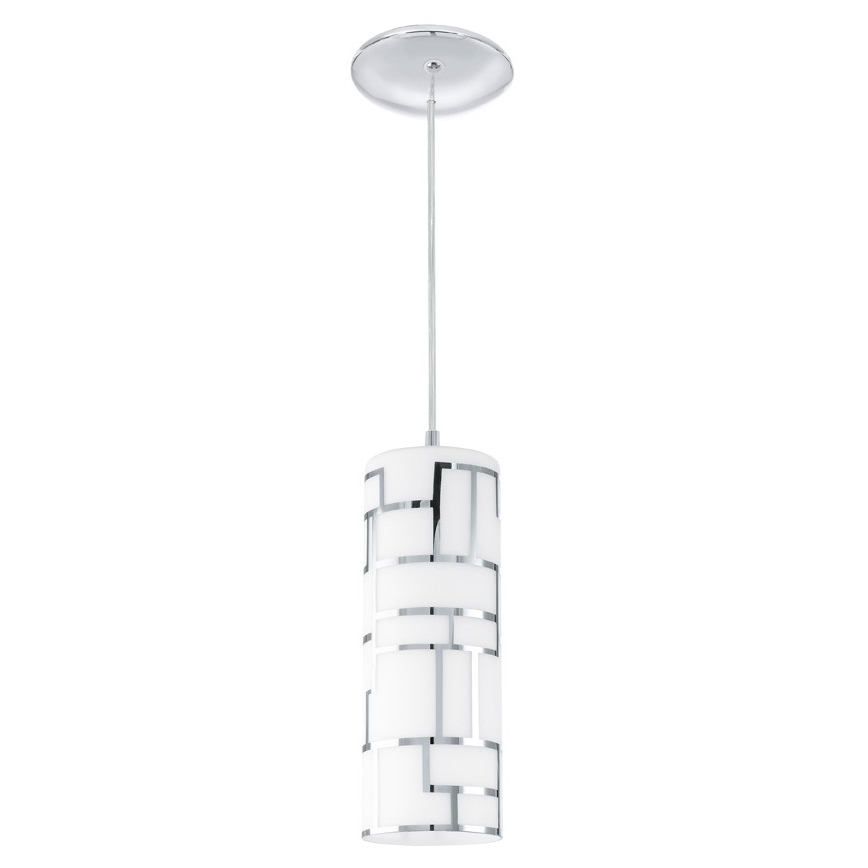 Eglo - Szkło zamienne do żyrandola i lampa BAYMAN biały/chrom błyszczący
