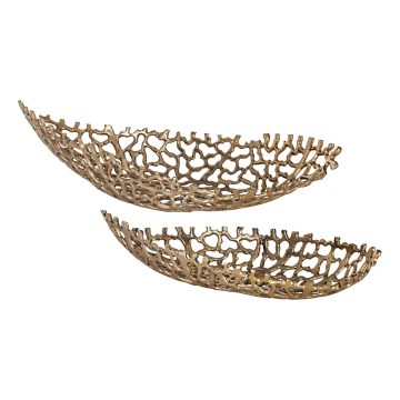 Eglo - ZESTAW 2x Dekoracyjna taca 44/61 cm złoty