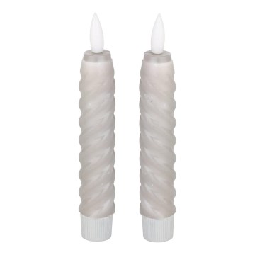 Eglo - ZESTAW 2x Świeca LED LED/1xAAA 15 cm szary