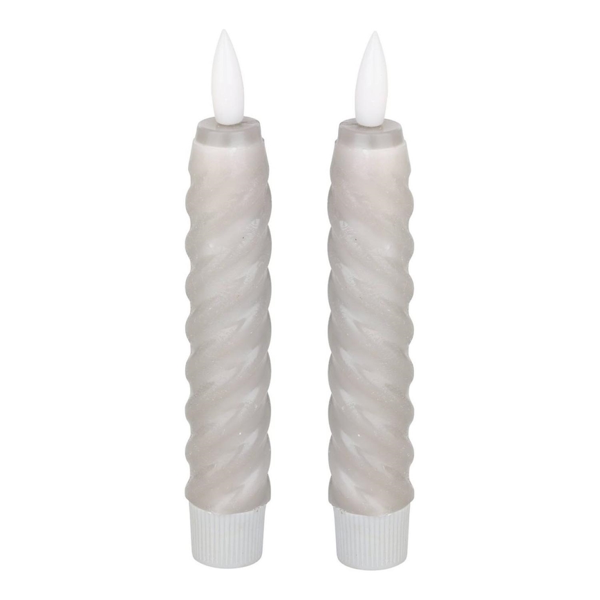 Eglo - ZESTAW 2x Świeca LED LED/1xAAA 15 cm szary