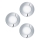Eglo - ZESTAW 3x LED Łazienkowa oprawa wpuszczana FUEVA 1xLED/2,8W/230V IP44 chrom błyszczący