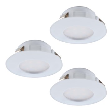 Eglo - ZESTAW 3x LED Łazienkowa oprawa wpuszczana PINEDA 1xLED/4,9W/230V IP44