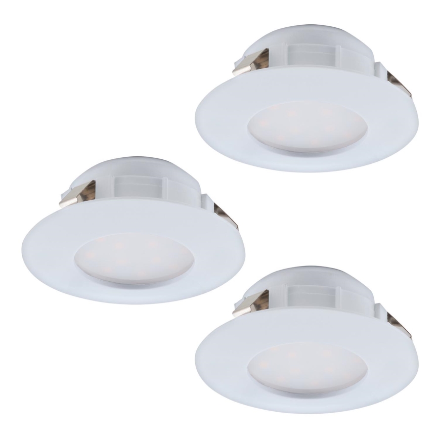 Eglo - ZESTAW 3x LED Łazienkowa oprawa wpuszczana PINEDA 1xLED/4,9W/230V IP44