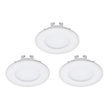 Eglo - Zestaw 3x LED opraw wpuszczanych FUEVA 1 1xLED/2,7W/230V śr. 8,5 cm