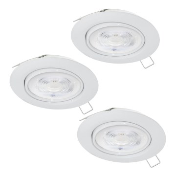 Eglo - ZESTAW 3x LED Oprawa wpuszczana 1xGU10/4W/230V biała