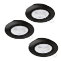 Eglo - ZESTAW 3x LED Oprawa wpuszczana 1xGU10/4W/230V czarna