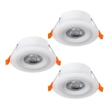 Eglo - ZESTAW 3x LED Oprawa wpuszczana 3xLED/4,8W/230V biała