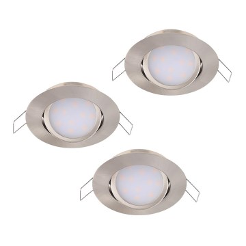 Eglo - ZESTAW 3x LED Oprawa wpuszczana MUNIZ 1xLED/6W/230V