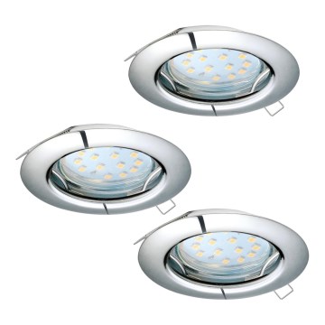 Eglo - Zestaw 3x LED Oprawa wpuszczana PENETO 3xGU10-LED/3W/230V