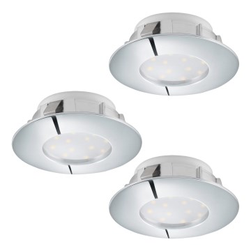 Eglo - Zestaw 3x LED Oprawa wpuszczana PINEDA 1xLED/4,9W/230V