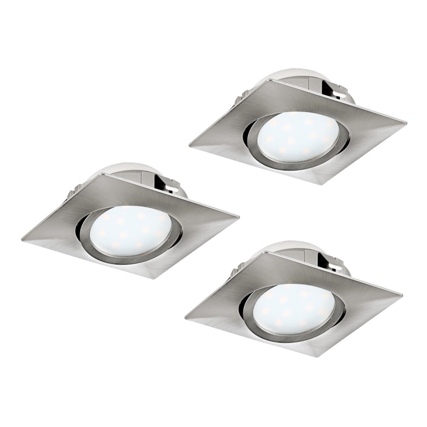Eglo - Zestaw 3x LED Oprawa wpuszczana PINEDA 1xLED/4,9W/230V