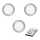 Eglo - ZESTAW 3x LED Regulowane oświetlenie sufitowe TINUS LED/11W/230V + pilot do zdalnego sterowania