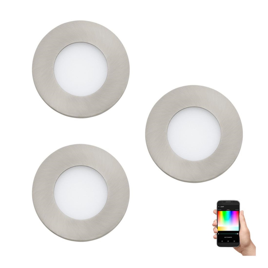Eglo - ZESTAW 3x LED RGB Ściemnialna oprawa wpuszczana FUEVA-C 1xLED/3W/230V