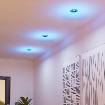 Eglo - ZESTAW 3x LED RGBW ściemnialne wpuszczane oprawy sufitowe do łazienki LED/3,8W/230V 2700-6500K IP44 + pilot zdalnego sterowania
