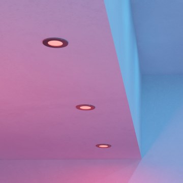 Eglo - ZESTAW 3x LED RGBW ściemnialnych opraw sufitowych do łazienki LED/2,8W/230V 2700–6500K śr. 8,8 cm IP44 matowy chrom